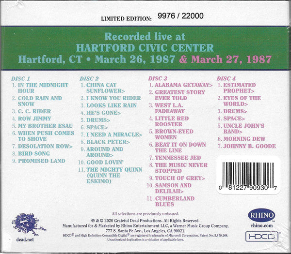 Dave's Picks, Volume 36 (CD BOX)(Hartford Civic Center, Hartford, CT • 3/26-27/87) | Mint (M) Near Mint (NM)-