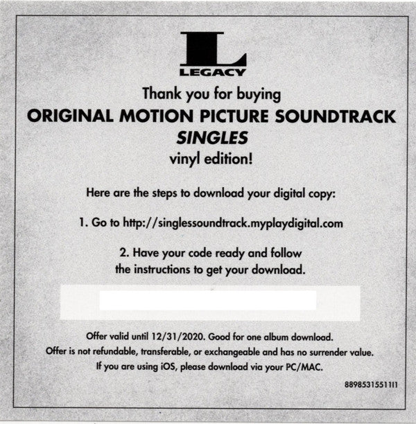 Various - Singles - Original Motion Picture Soundtrack (VINYL) |-