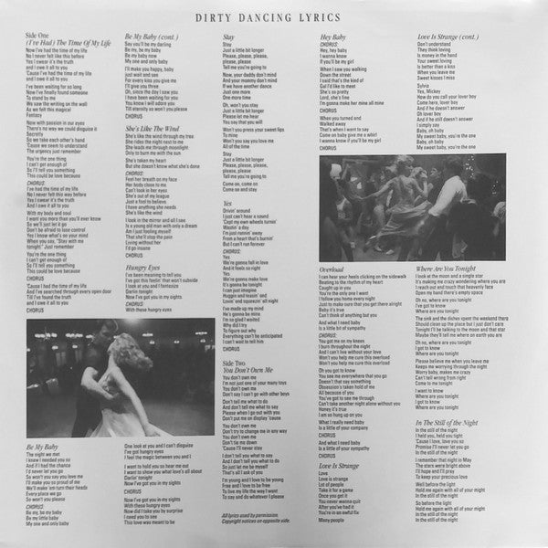 Dirty Dancing (Original Soundtrack From The Vestron Motion Picture) | Mint (M) Mint (M)-