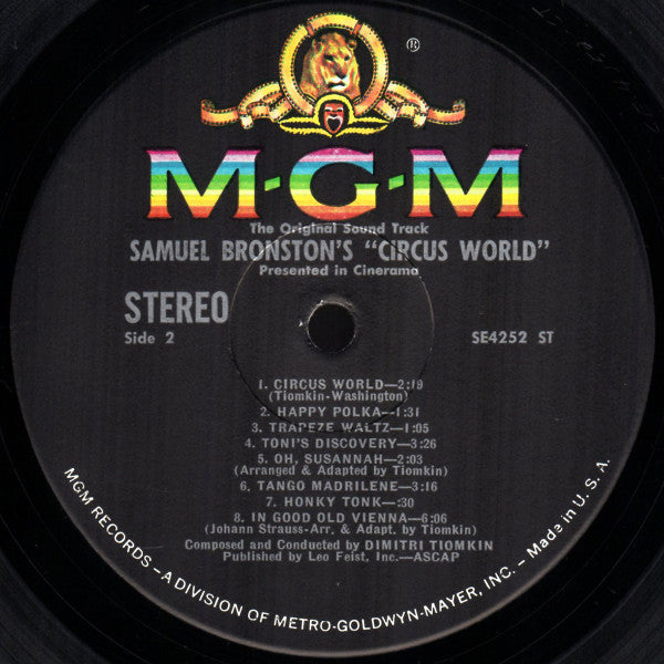 Dimitri Tiomkin - Circus World - The Original Sound Track Album (VINYL) | Mint (M) Near Mint (NM)-