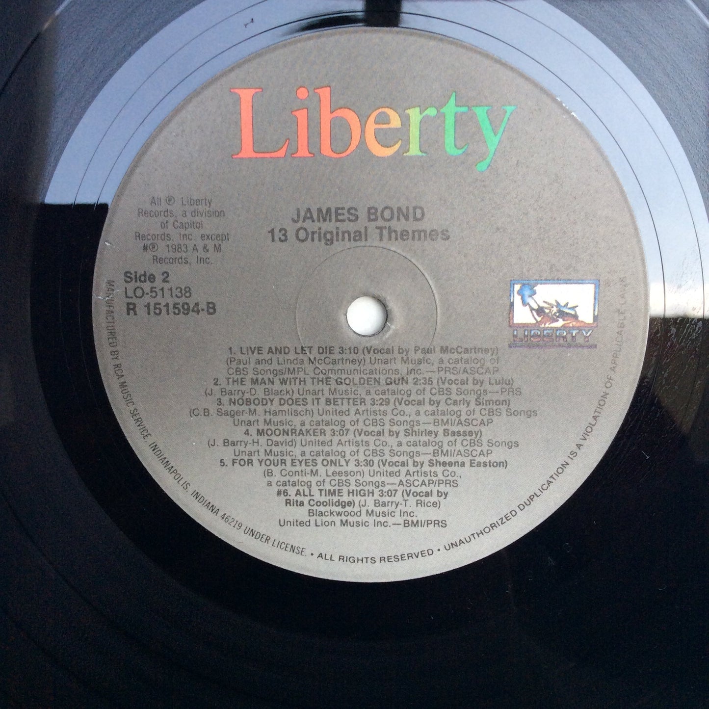 Various - James Bond - 13 Original Themes (VINYL) | Near Mint (NM) Excellent+ (EX+)-