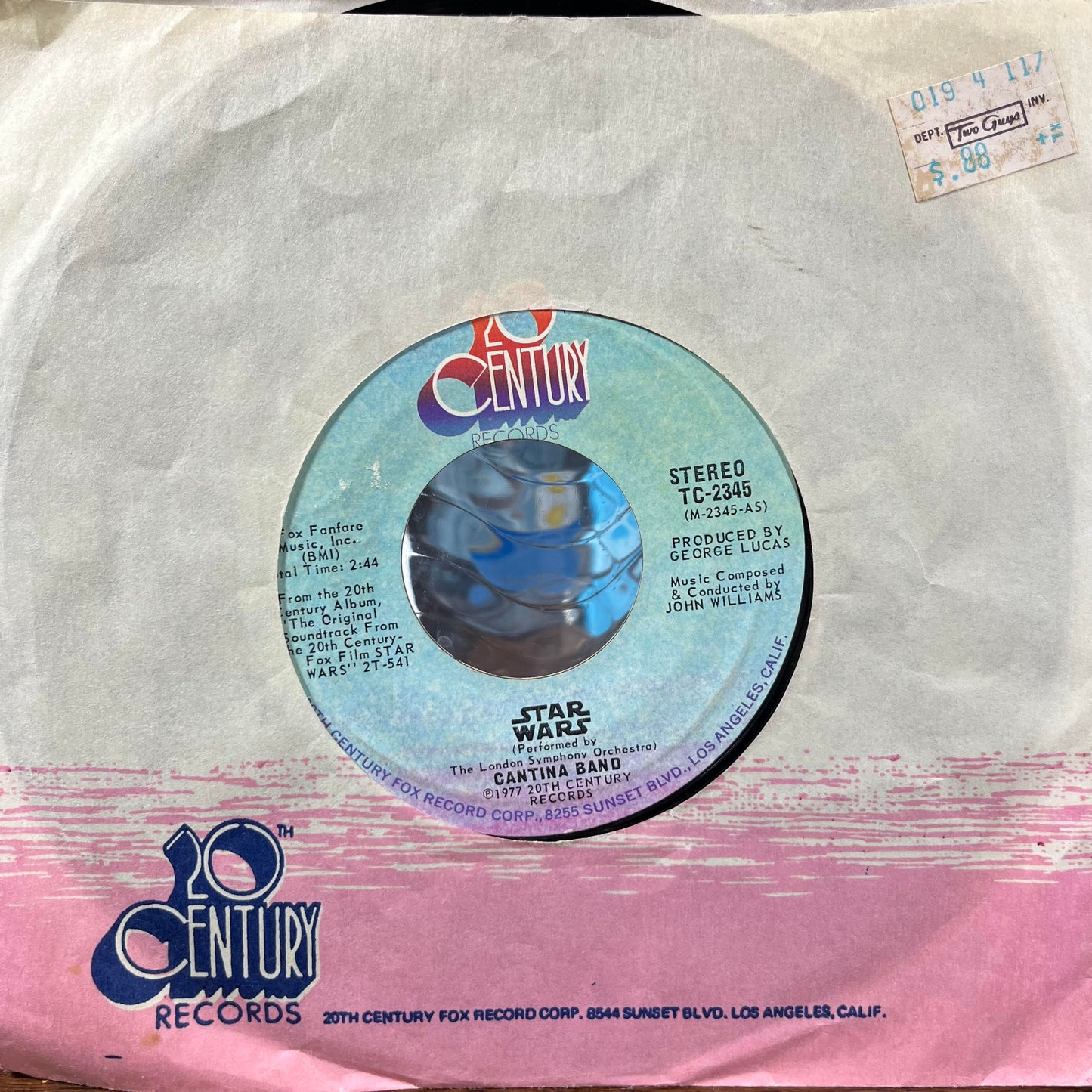 London Symphony Orchestra - Cantina Band / Star Wars (Main Title) (7" VINYL) | Excellent (EX)--