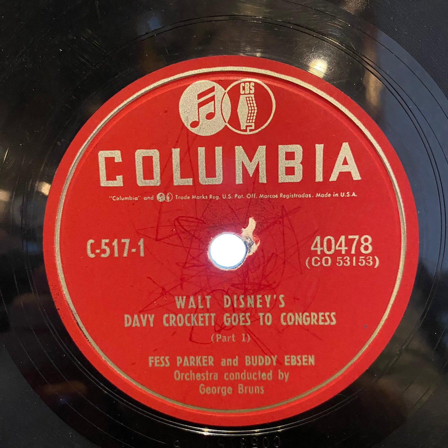 Fess Parker - Davy Crockett Goes to Congress | Good Plus (G+) Very Good (VG)--
