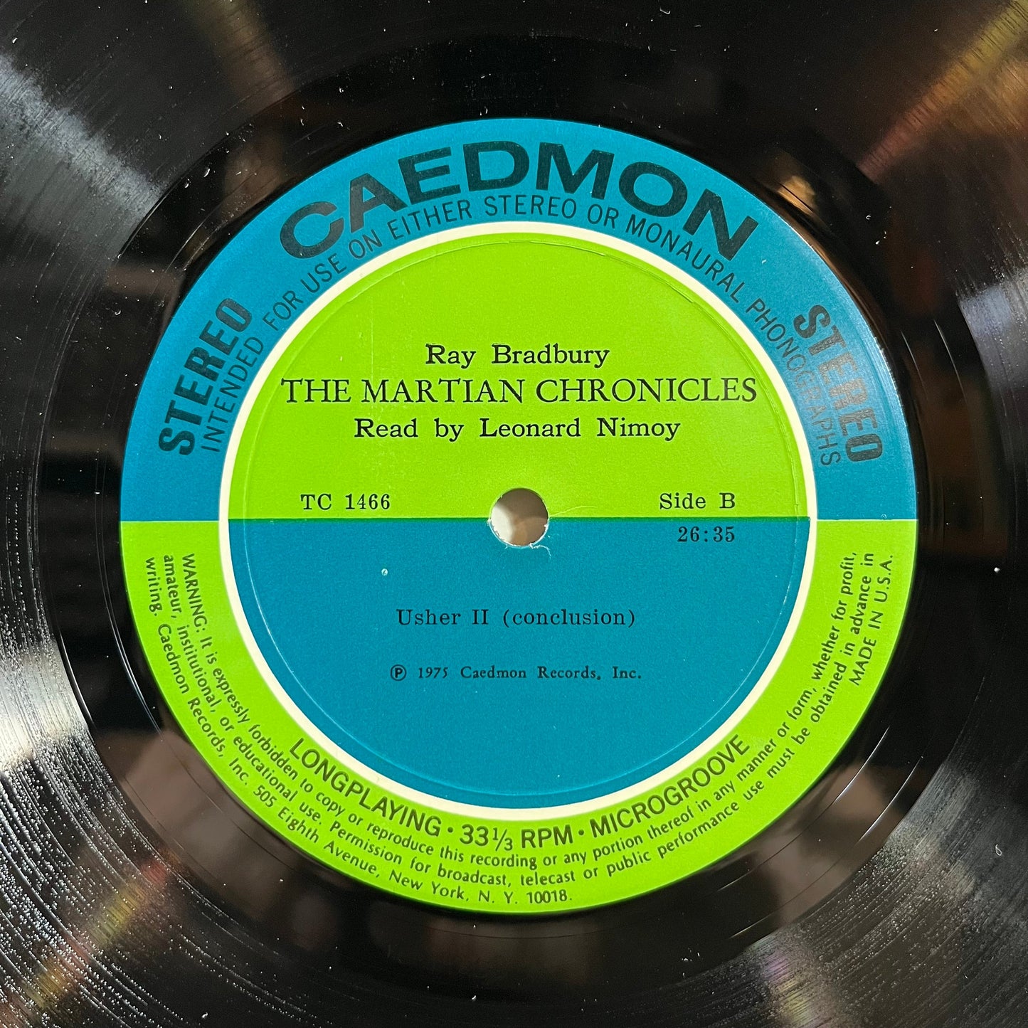 Ray Bradbury - The Martian Chronicles: There Will Come Soft Rains - Usher II (VINYL) | Near Mint (NM) Very Good Plus Plus (VG++)-