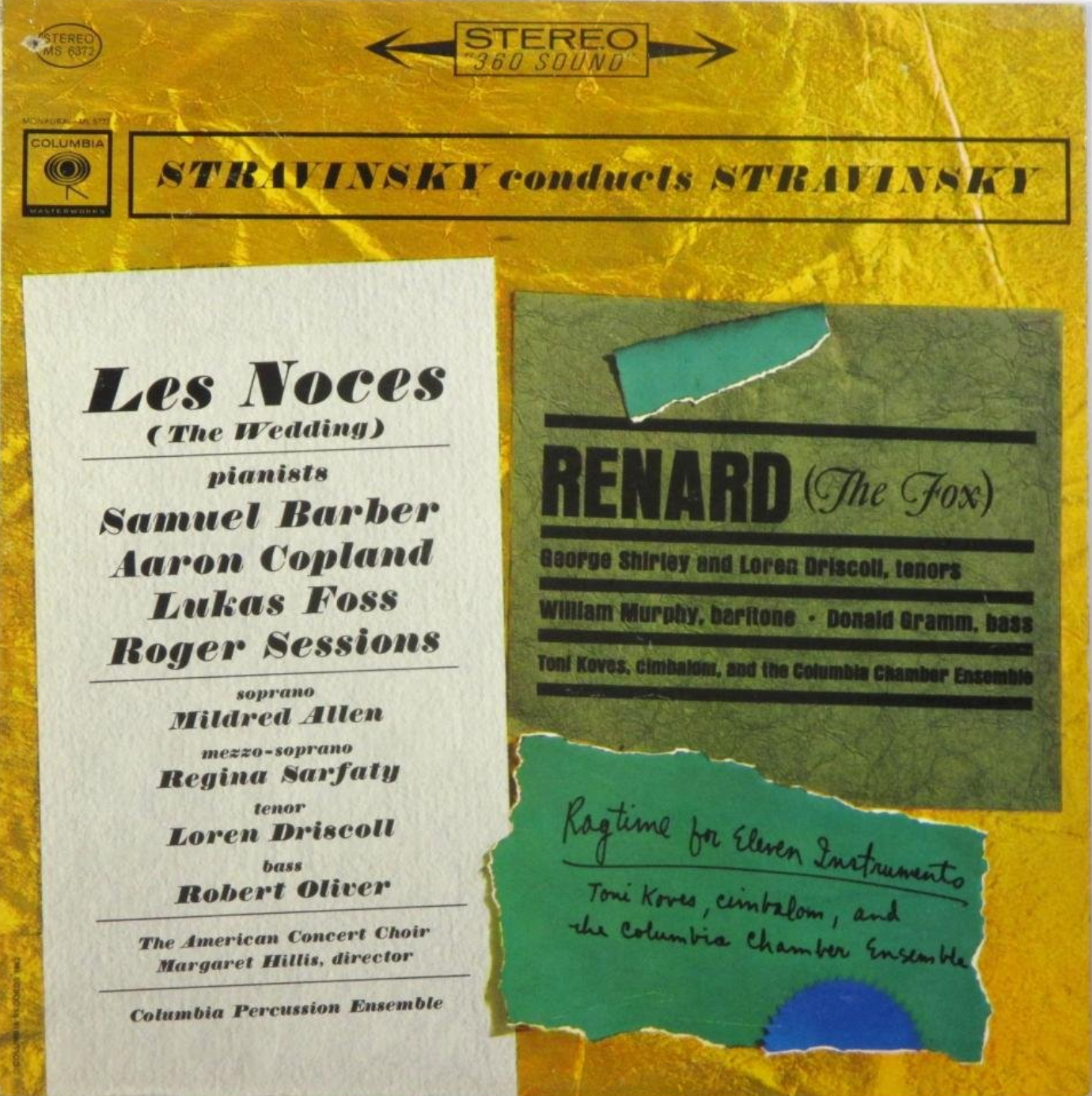 Stravinsky - Stravinsky Conducts Stravinsky (Les Noces / Renard / Ragtime For Eleven Instruments) |-