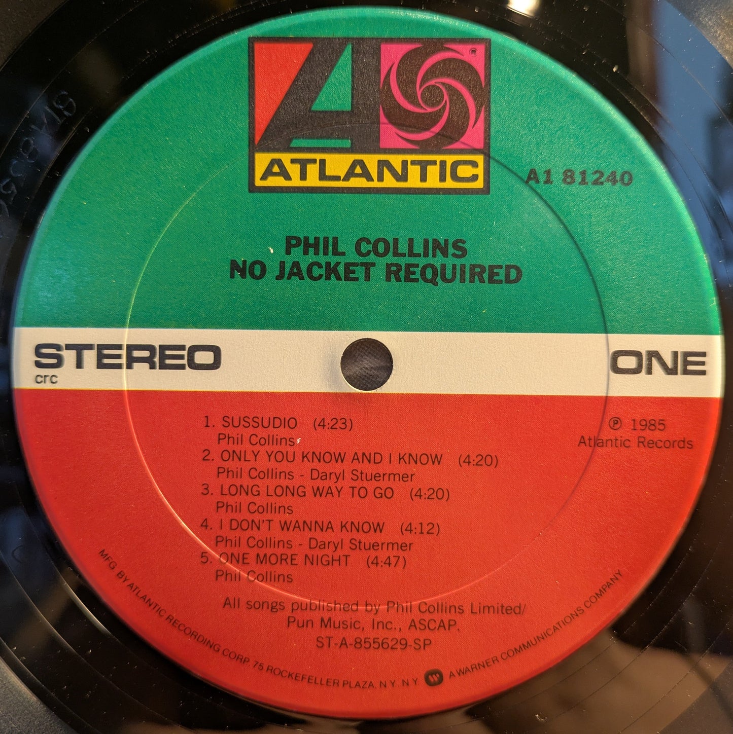 Phil Collins - No Jacket Required (VINYL) | Near Mint (NM) Very Good Plus (VG+)-