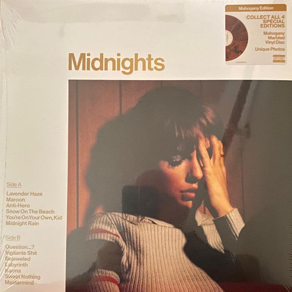 Taylor Swift Midnights Republic Records LP, Album, S/Edition, Mah Mint (M) Mint (M)-