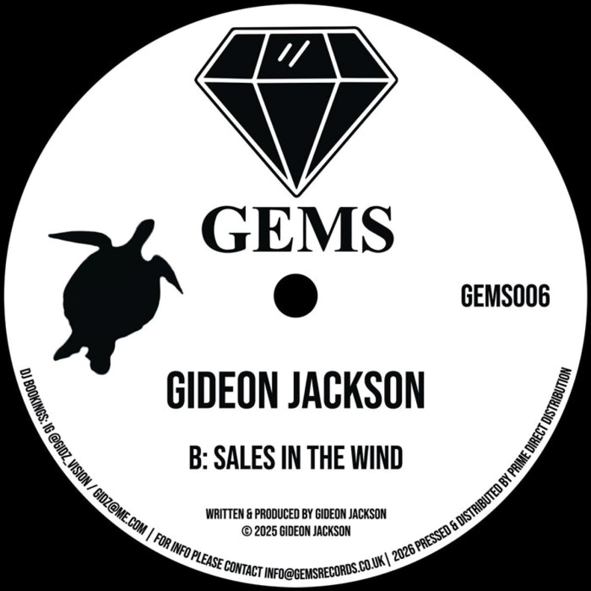 Gideon Jackson - (PRESALE 08/07/26) Helpless / Sales In The Wind (VINYL 12" GEMS GEMS006) | NEW--
