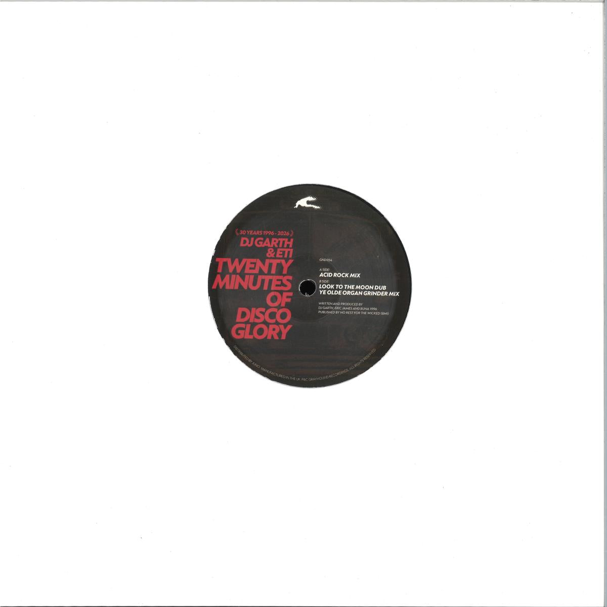 DJ Garth & Eti - Twenty Minutes Of Disco Glory (30th Anniversary reissue) (VINYL 12" Grayhound GND054) | NEW Mint (M) Mint (M)--