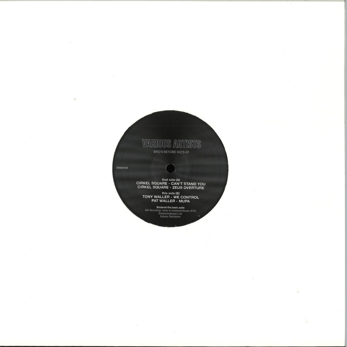 Various - Bro's Before Ho's (VINYL 12" 666 SIX66106 2026) | NEW--