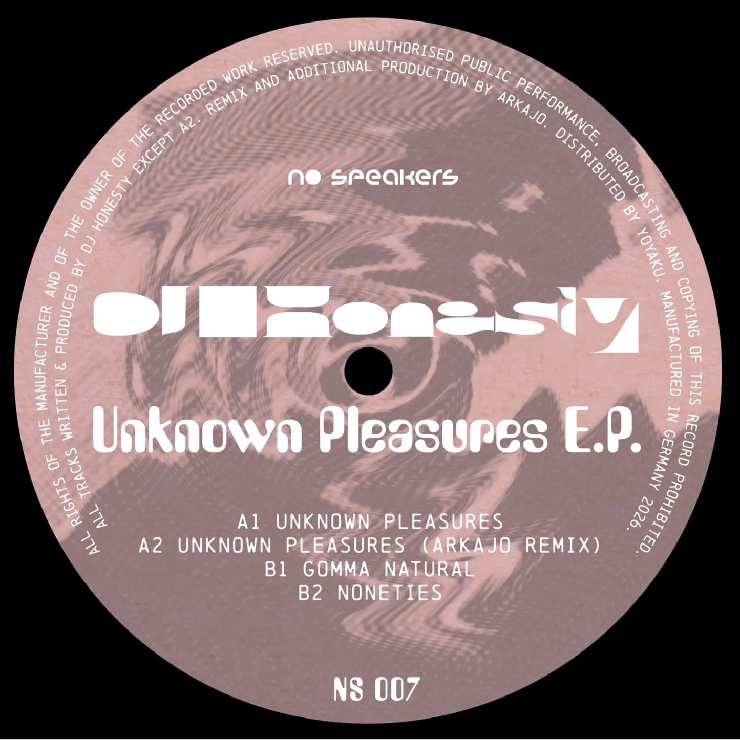 DJ Honesty, Arkajo - (PRESALE 7/13/26) Unknown Pleasures EP (VINYL) | Mint (M) Mint (M)--
