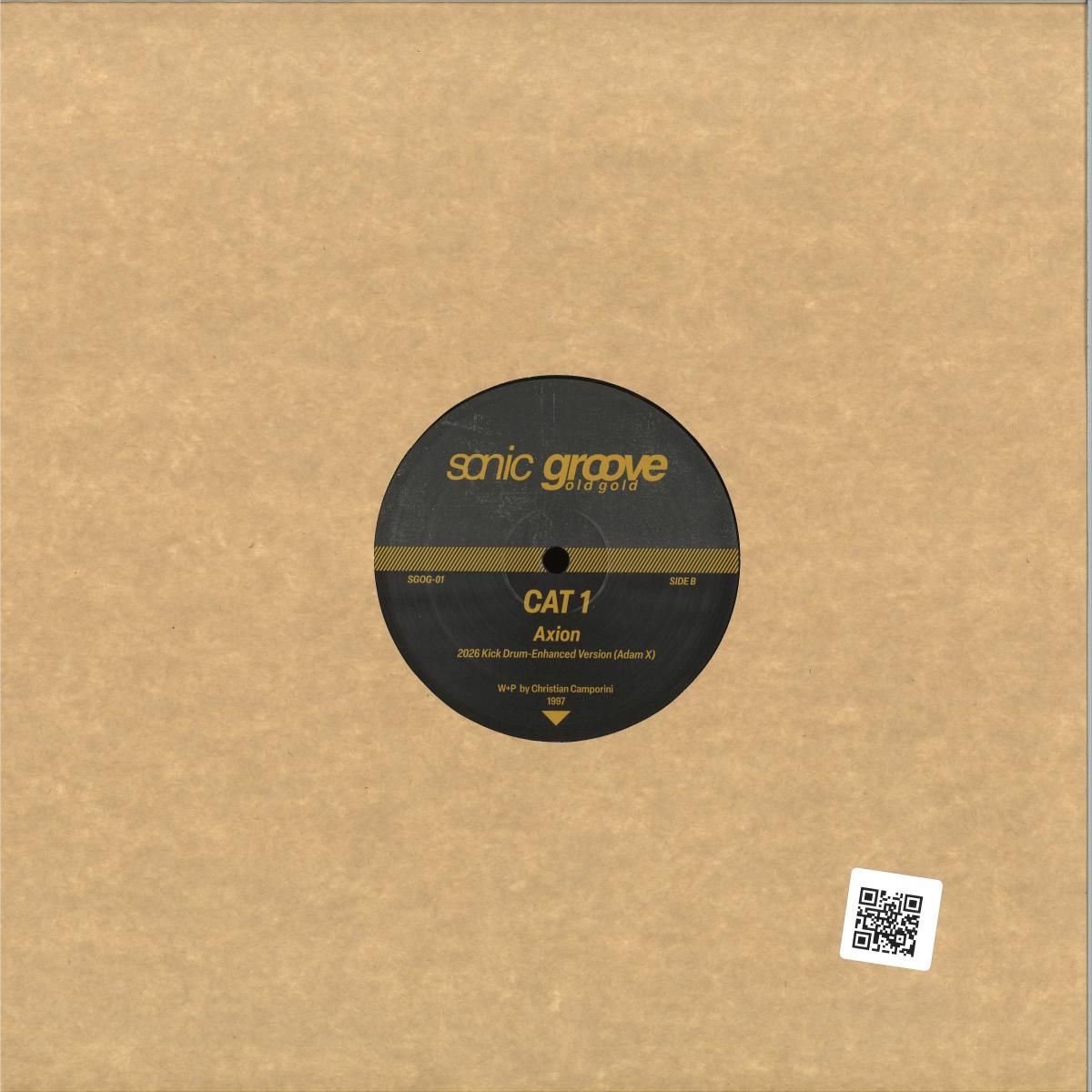 CAT 1 - Revolution / Axion (Adam X Kick Induced Edits) (VINYL 12" Sonic Groove SGOG-01) | NEW Mint (M) Mint (M)--