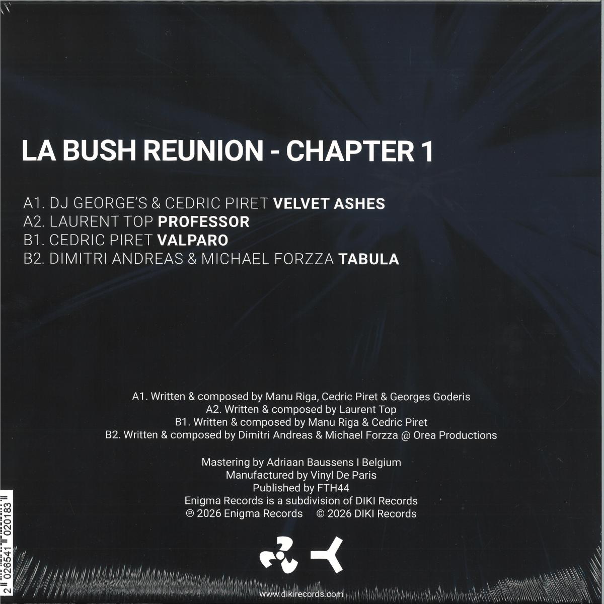 Various - LA BUSH REUNION - CHAPTER 1 (BLUE MARBLED VINYL 12" Enigma ENIGMA201018) | NEW Mint (M) Mint (M)--