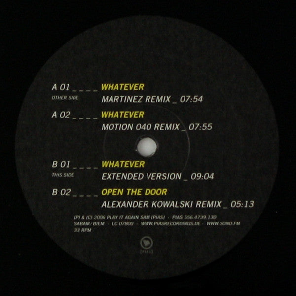 Sono - Whatever | Mint (M) Near Mint (NM)--