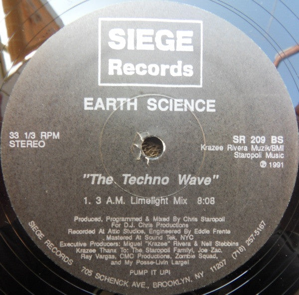 Earth Science - It's So Good (VINYL 12" SIEGE SR 209 1991) | USED Very Good Plus Plus (VG++) Generic--