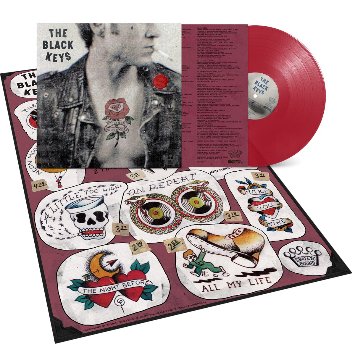 The Black Keys - No Rain, No Flowers (Poster + Indie Exclusiv Ruby Red VINYL) | Mint (M) Mint (M)-