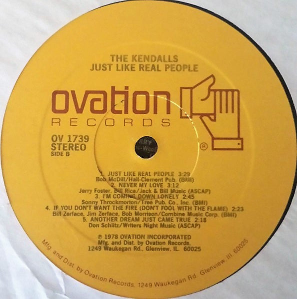The Kendalls - Just Like Real People | Near Mint (NM) Mint (M)-