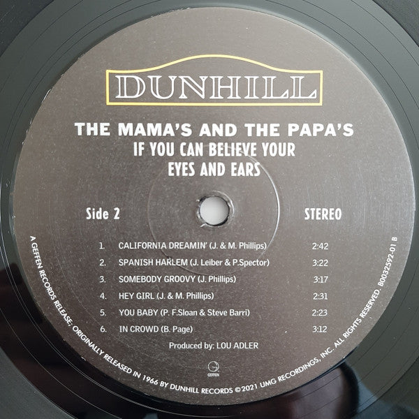 The Mamas & The Papas If You Can Believe Your Eyes And Ears Geffen Records, UMe LP, Album, RE, Toi Mint (M) Mint (M)-