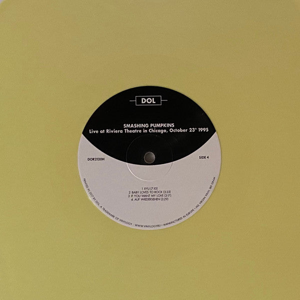 The Smashing Pumpkins Live at Riviera Theatre in Chicago, October 23th 1995 DOL 2xLP, Unofficial, Yel Mint (M) Mint (M)-