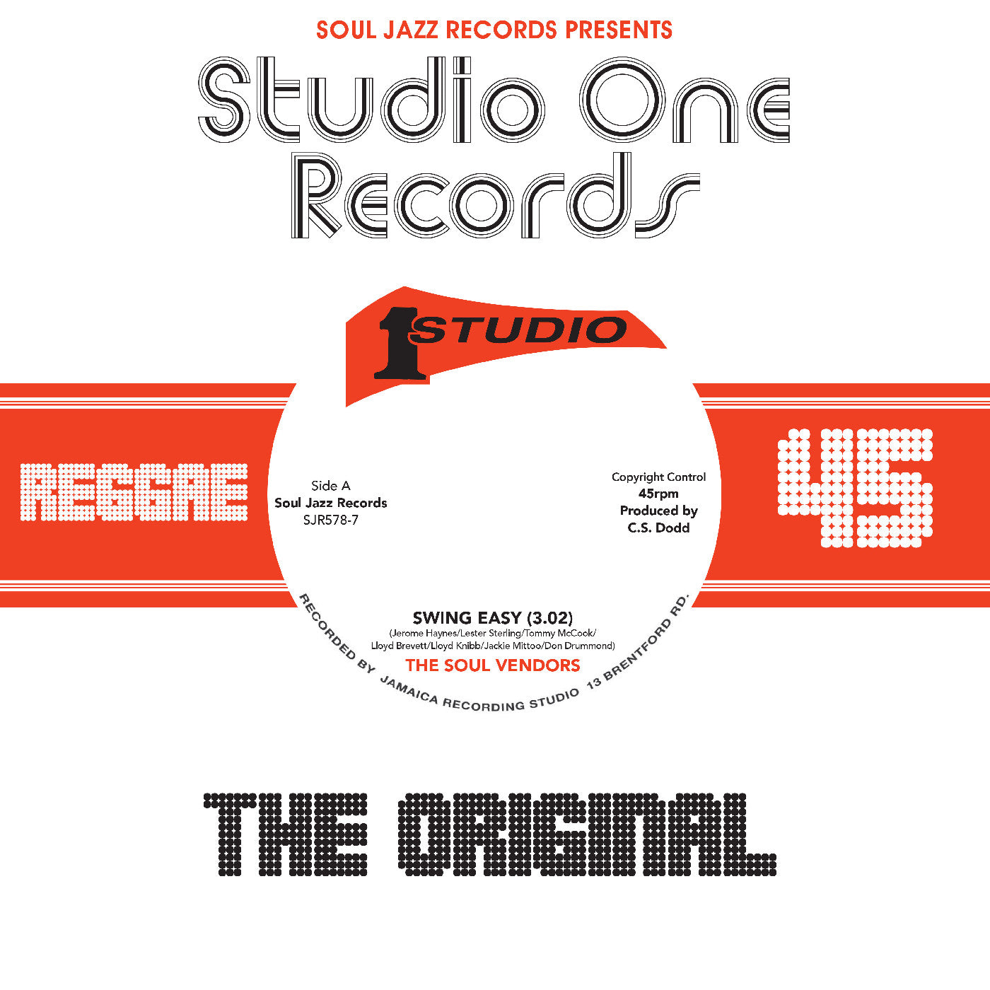 The Soul Vendors - Swing Easy / Ringo Rock (VINYL 7") | Mint (M) Mint (M)-