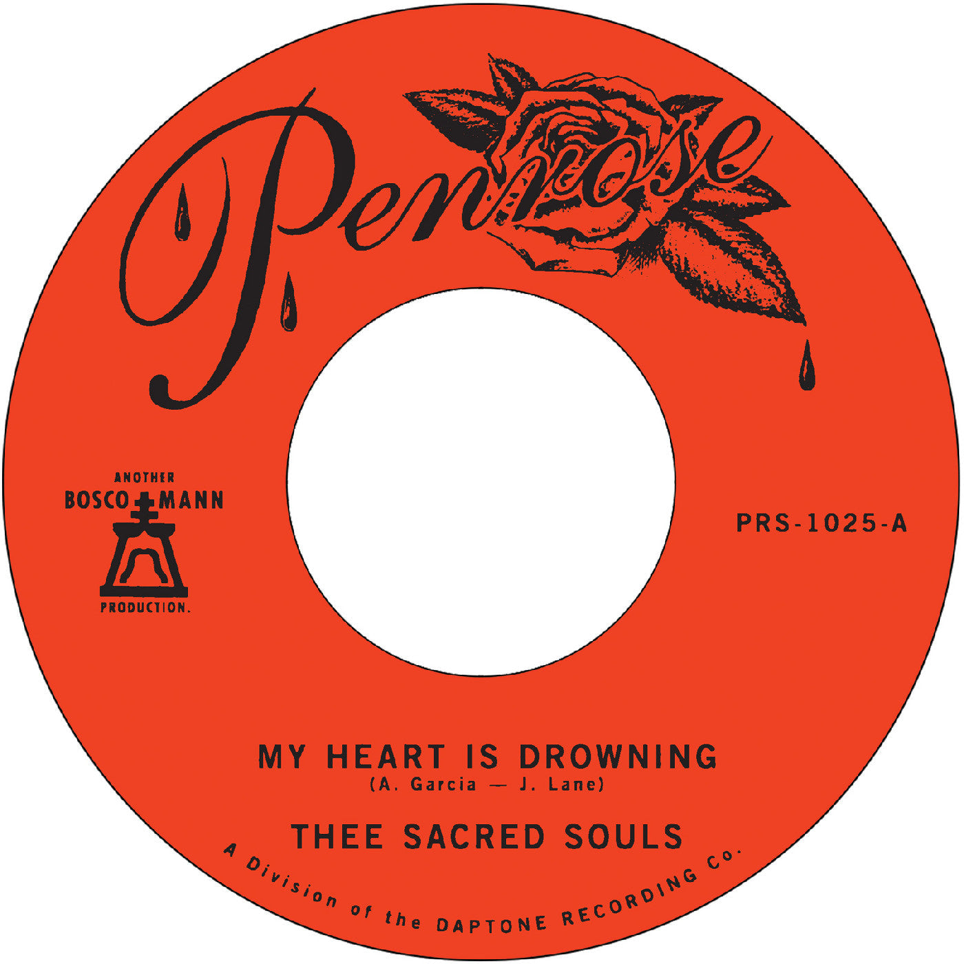 Thee Sacred Souls - My Heart Is Drowning B/W Stuck In The Mud (7" VINYL) | Mint (M) Mint (M)-
