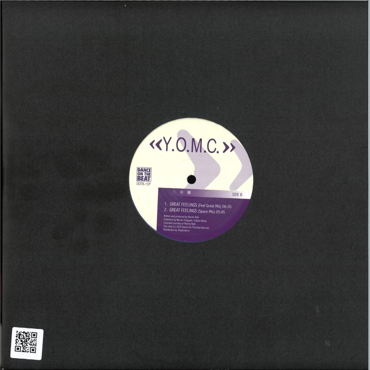 Y.O.M.C. - Oasis / Great Feelings (PURPLE VINYL 12" Dance On The Beat DOTB-15P) | NEW Mint (M) Mint (M)-