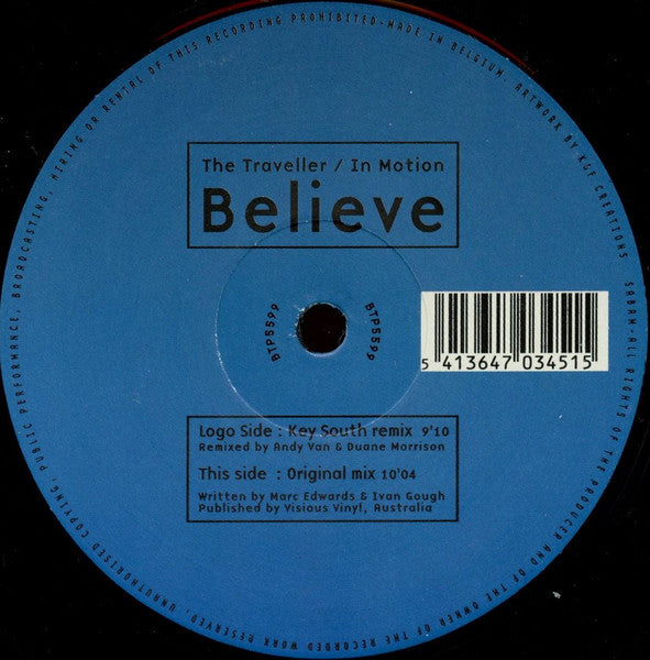 The Traveller - Believe (12" VINYL) | Near Mint (NM) Near Mint (NM)--