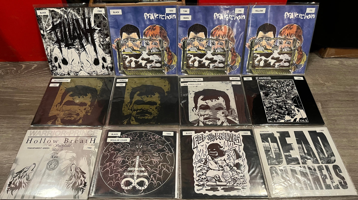 Various - 12 PUNK 7" LIMITED EDITION VINYL RECORDS |--
