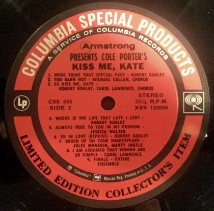 Various - Armstrong Presents Cole Porter's Kiss Me, Kate - Original ABC Television Sound Track | Near Mint (NM) Near Mint (NM)-