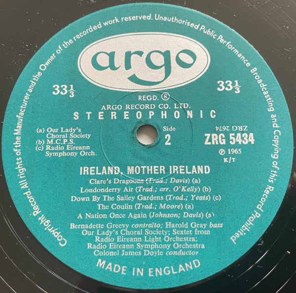 Our Lady's Choral Society - Ireland, Mother Ireland *UK* | Near Mint (NM) Near Mint (NM)--