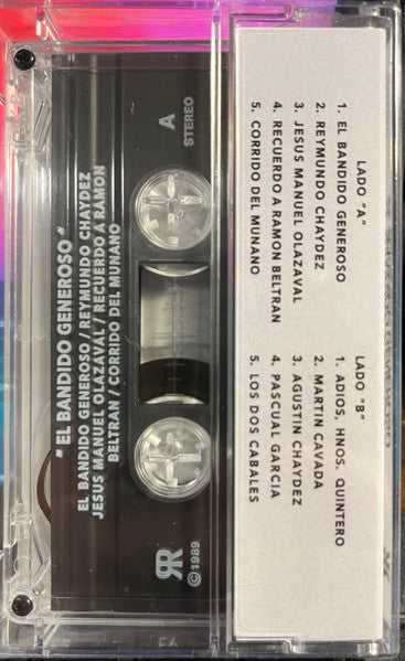 Chalino Sánchez - El Bandido Generoso (CASSETTE - UNOFFICIAL) | Mint (M) Mint (M)-
