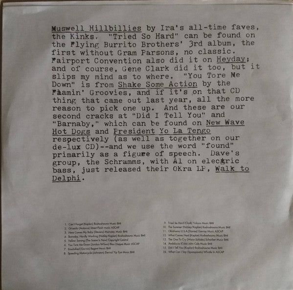 Yo La Tengo - Fakebook | Mint (M) Mint (M)-