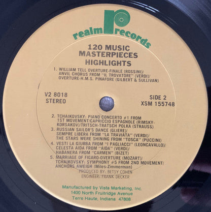 Various - 120 Music Masterpieces (2xVINYL) | Near Mint (NM) Near Mint (NM)-