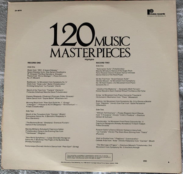 Various - 120 Music Masterpieces (2xVINYL) | Near Mint (NM) Near Mint (NM)-
