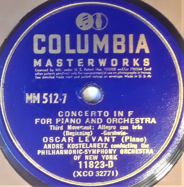 George Gershwin - Concerto In F | Very Good Plus (VG+) Very Good (VG)-