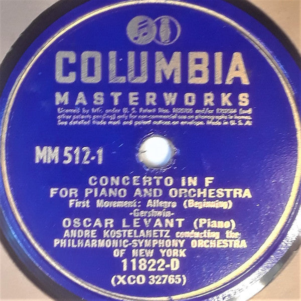 George Gershwin - Concerto In F | Very Good Plus (VG+) Very Good (VG)-