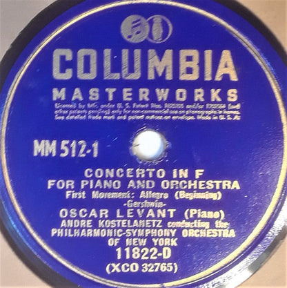 George Gershwin - Concerto In F | Very Good Plus (VG+) Very Good (VG)-