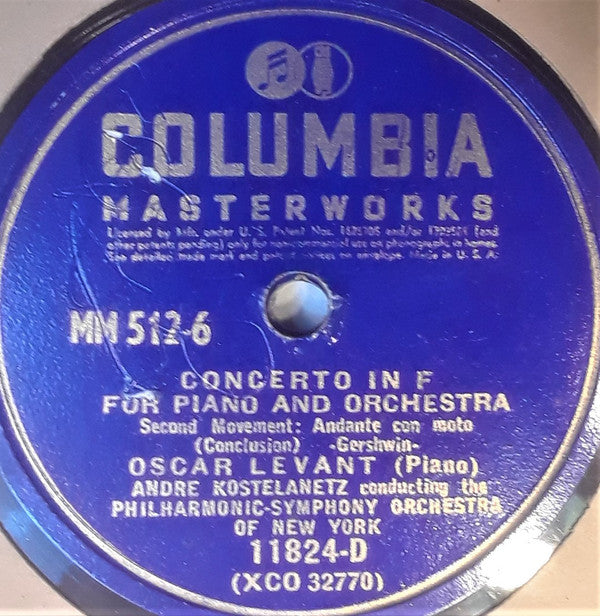 George Gershwin - Concerto In F | Very Good Plus (VG+) Very Good (VG)-