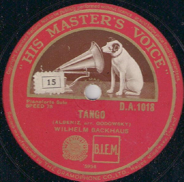 Wilhelm Backhaus - Tango / Aufschwung | Near Mint (NM) Generic-