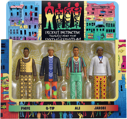 A Tribe Called Quest - Super7 - A Tribe Called Quest - ReAction Figures Wv1 - People's Instinctive Travels and the Paths of Rhythm 4-Pack (Large Item, Action Figure) |-
