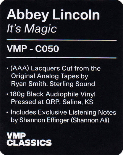 Abbey Lincoln - It's Magic | Mint (M) Mint (M)-