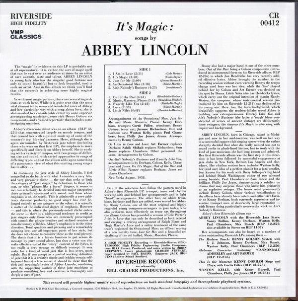 Abbey Lincoln - It's Magic | Mint (M) Mint (M)-