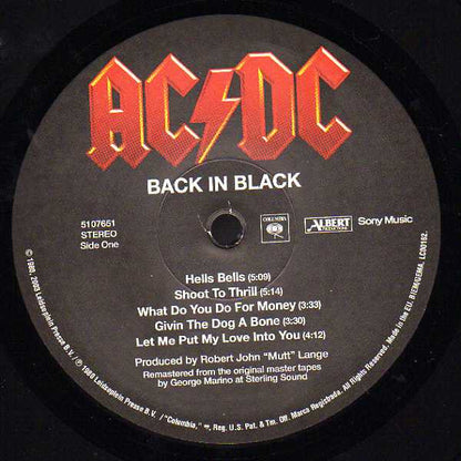 AC/DC - Back In Black (VINYL) | Mint (M) Mint (M)-