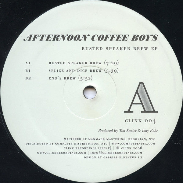 Afternoon Coffee Boys - Busted Speaker Brew EP | Near Mint (NM) Near Mint (NM)-