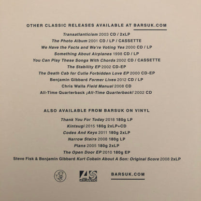Death Cab For Cutie - The Blue EP (180g) | Mint (M) Mint (M)-