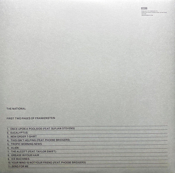 The National - First Two Pages Of Frankenstein | Mint (M) Mint (M)-