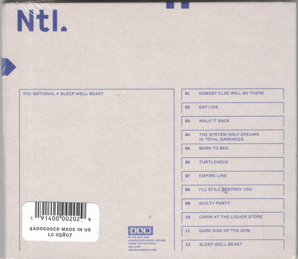 The National - Sleep Well Beast (CD) | Mint (M) Mint (M)-