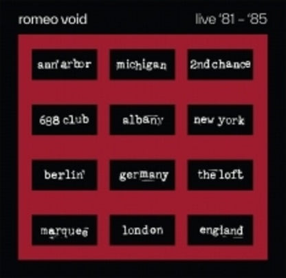 ROMEO VOID - BEST OF ROMEO VOID LIVE '81-'85 (RSD 2026 VINYL) | Mint (M) Mint (M)-