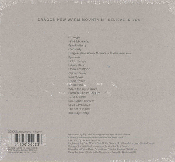 Big Thief - Dragon New Warm Mountain I Believe In You (CD) |-