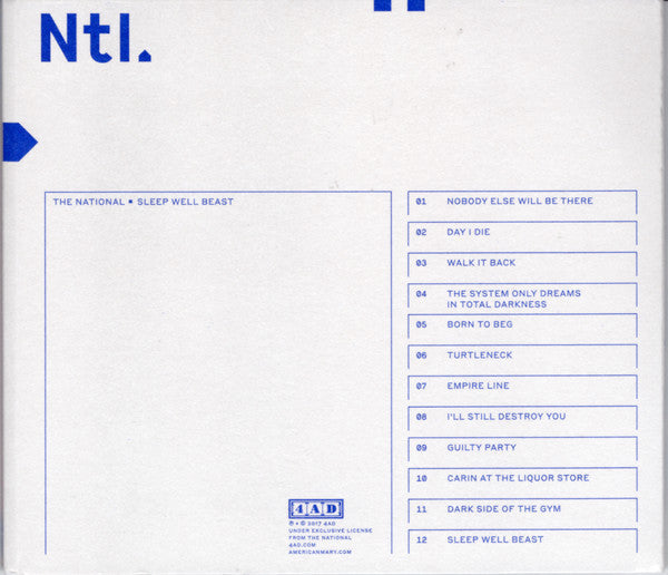 The National - Sleep Well Beast (CD) | Mint (M) Mint (M)-